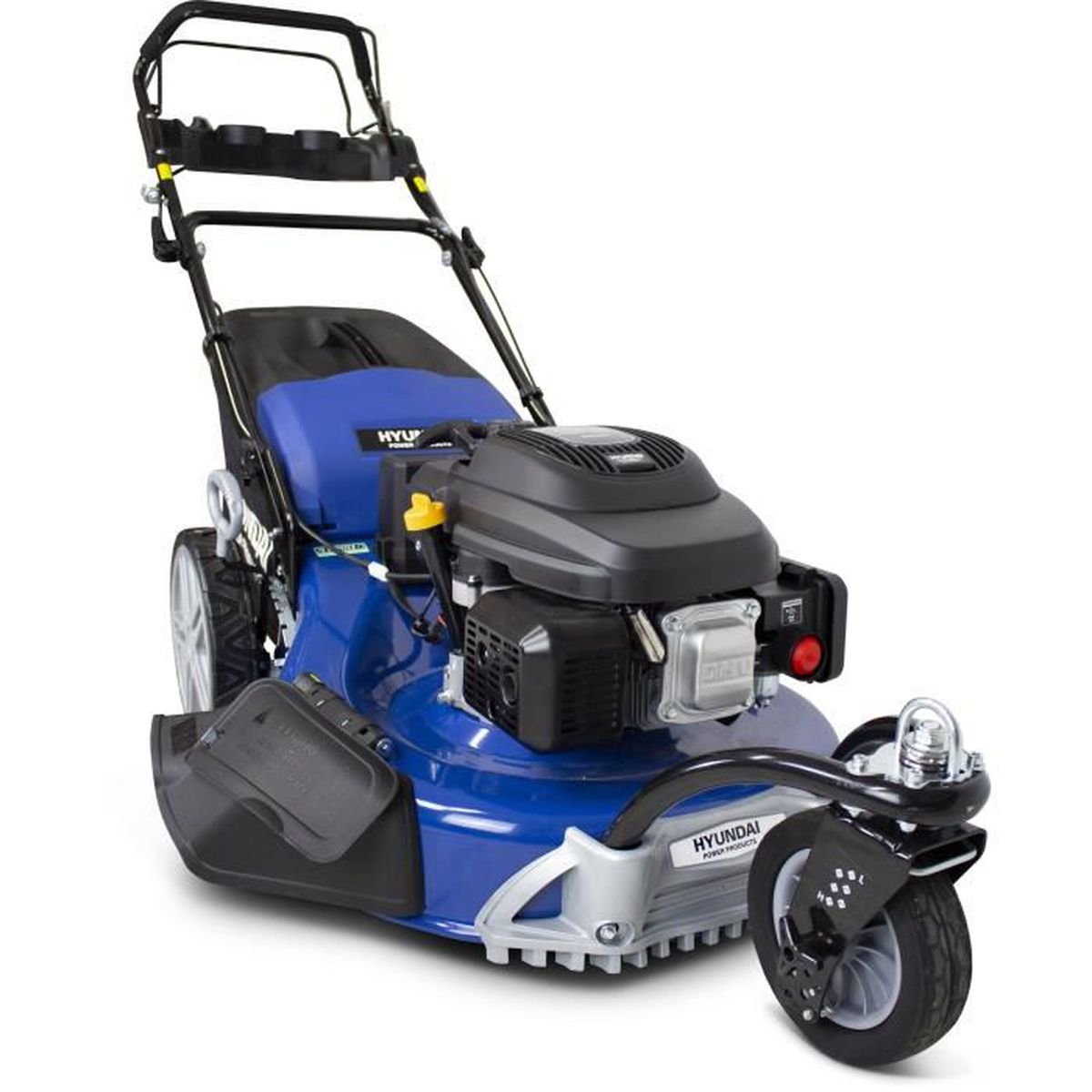 Tondeuse thermique autotractée HYUNDAI – 56 cm – 3 roues – 196 CC – Démarrage électrique Mulching – Image 2